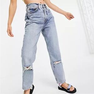 Topshop Relaxed Distressed Jeans